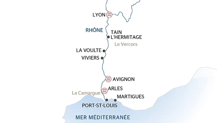 Carte Fluviale Rhône - LMX