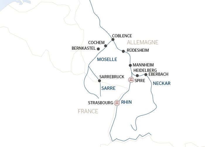 France - Alsace Lorraine Grand Est - Strasbourg - Allemagne - Rhénanie-Palatinat - Coblence - Croisière 4 Fleuves, 4 Vallées: Les Joyaux de la Sarre, de la Moselle, du Neckar et du Rhin