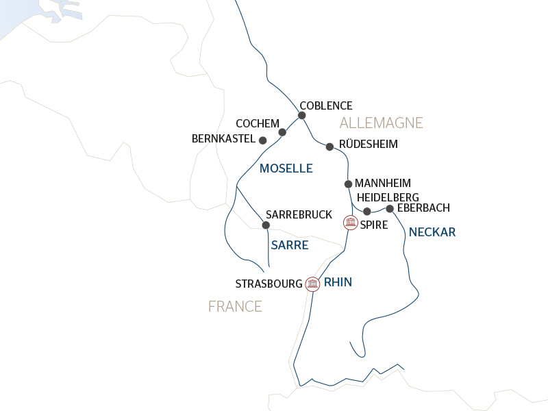 4 fleuves, 4 vallées : Les joyaux de la Sarre, de la Moselle, du Neckar et du Rhin (formule port/port) - 12