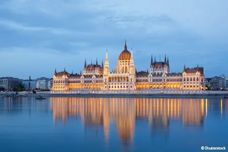 Vignette parlement de Budapest de nuit 