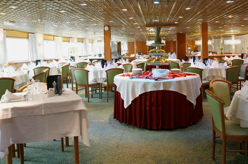 Restaurant of the MS Fernao de Magalhaes