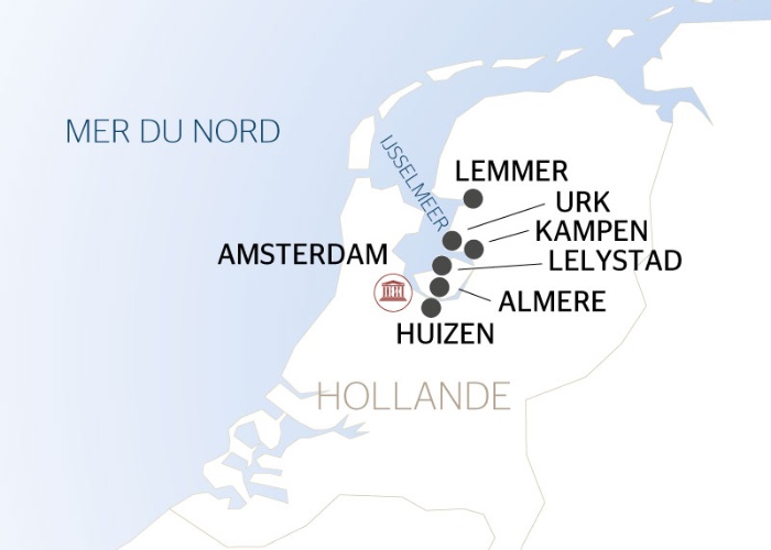 Carte fluviale d'Amsterdam