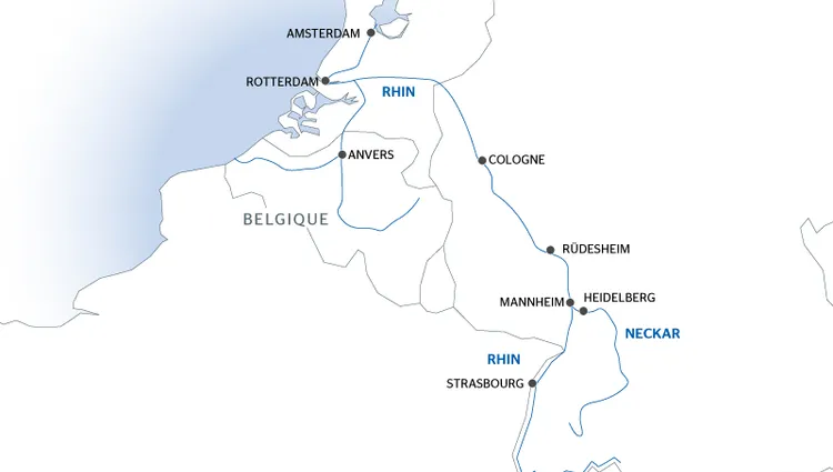 Carte Fluviale Rhin 