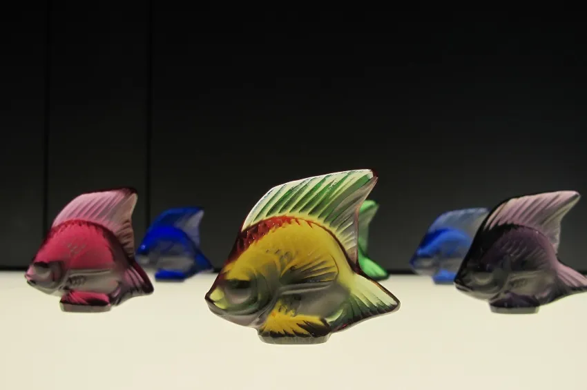 Poissons en verre du musée Lalique 