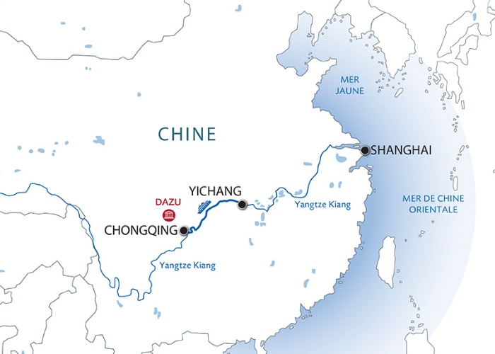où se situe yangzi sur une carte de monde