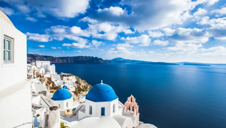 Vue sur Santorin en Grèce 