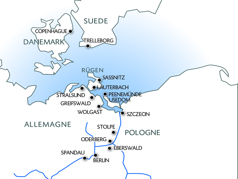 Carte fluviale de l'Elbe