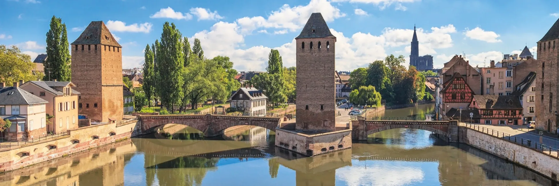 Vue sur les ponts couverts de Strasbourg