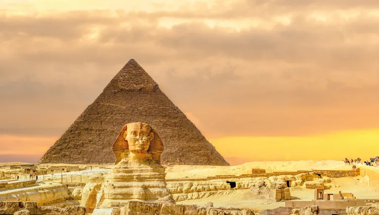 Le sphinx et la pyramide de Gizeh 