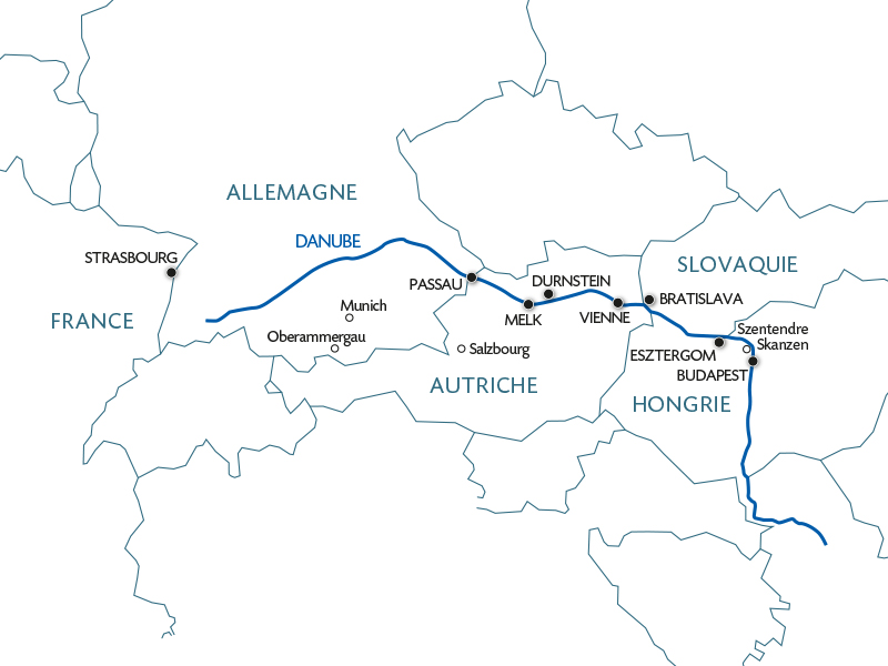 Carte fluviale du Danube - BUZ