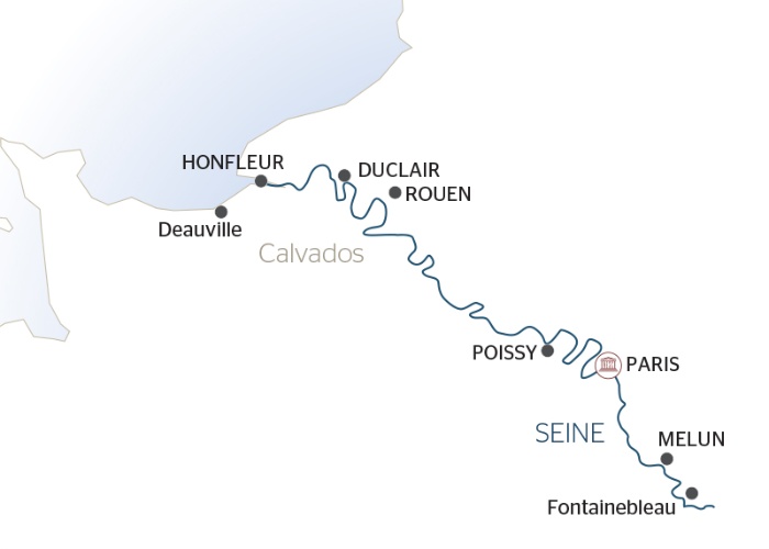 France - Ile de France - Melun - Paris - Normandie - Honfleur - Rouen - Croisière La Seine et ses Méandres, un Fleuve Unique - Honfleur/Paris
