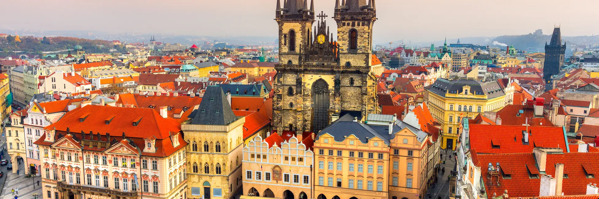 Le centre coloré de Prague