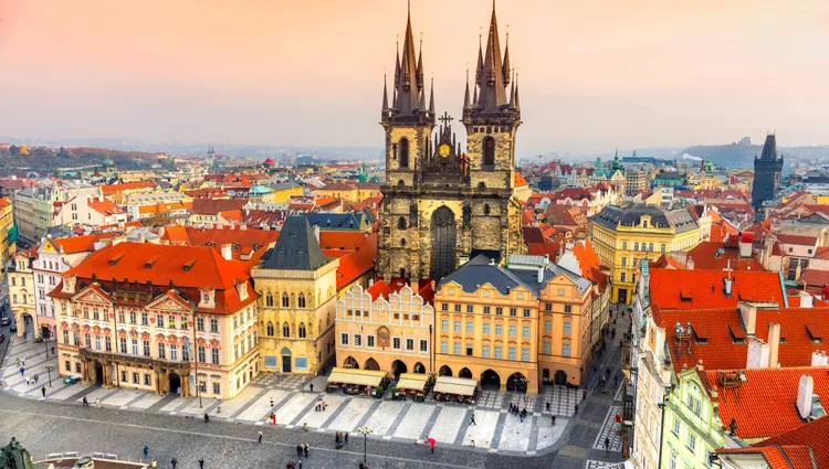 Le centre coloré de Prague