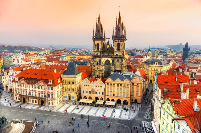 Le centre coloré de Prague