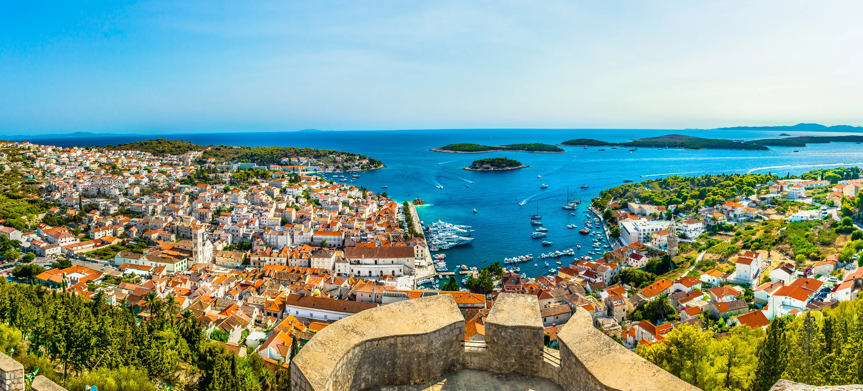 Vue en hauteur de Hvar 