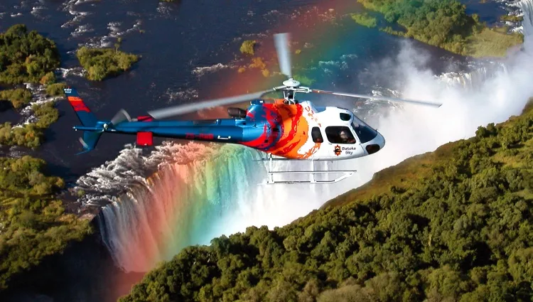 Tour en hélicoptère au dessus des Chutes Victoria 