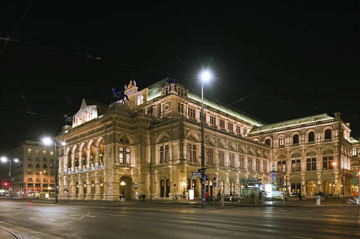 L'opéra de Vienne de nuit 