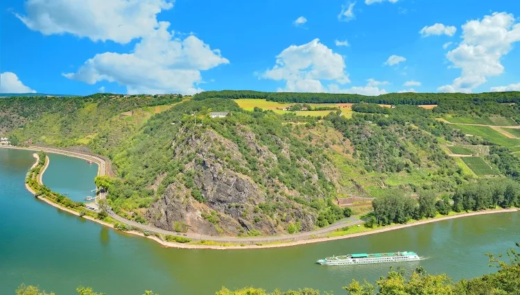 Vue sur la vallée de Lorelei 