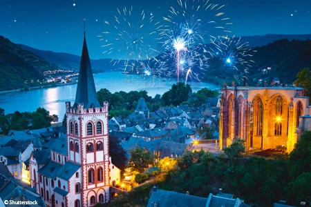 Vignette nouvel an dans la vallée du Rhin
