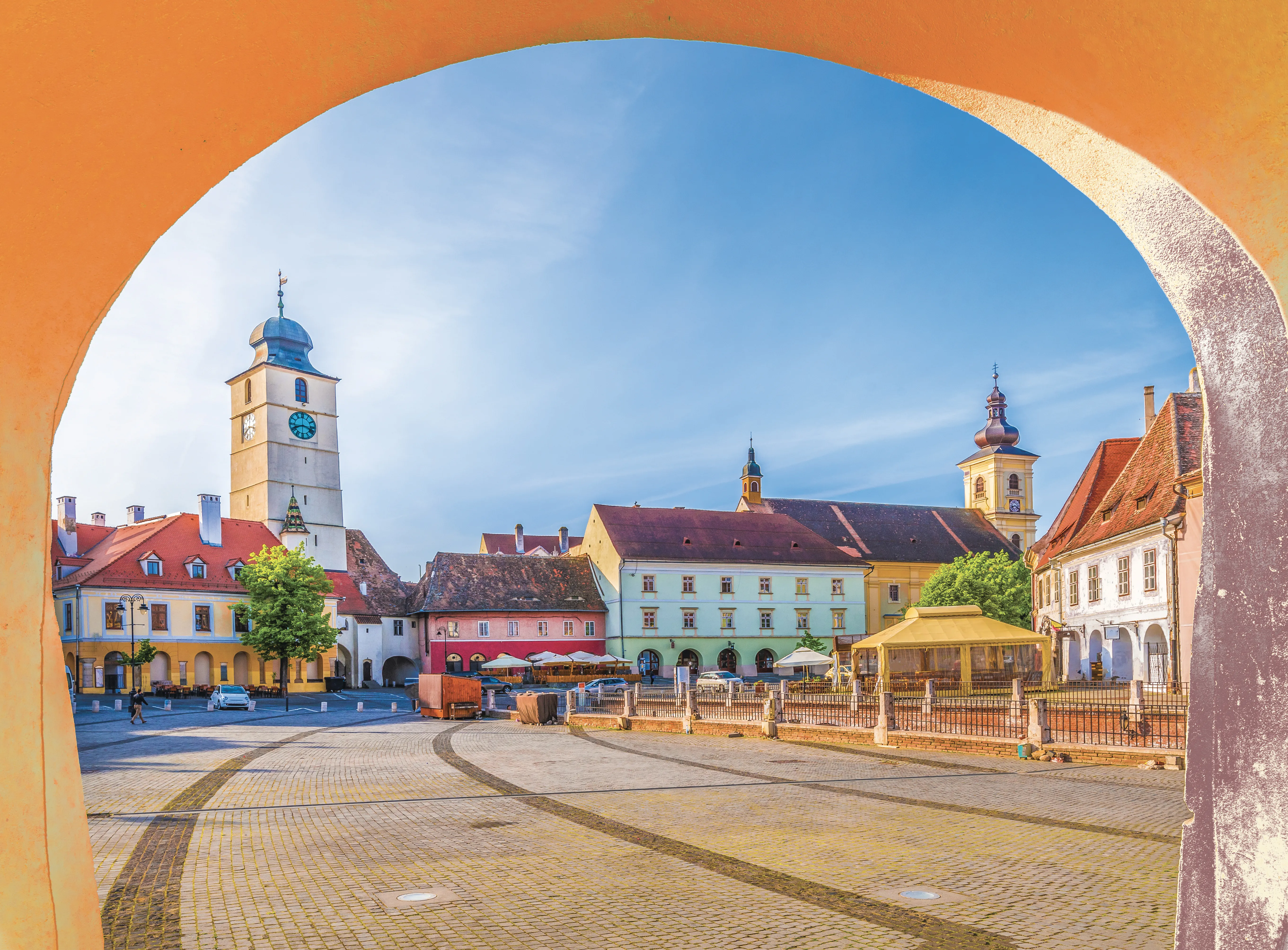 Point de vue sur le centre de Sibiu 