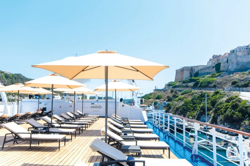 Sun deck of the La Belle des Océans