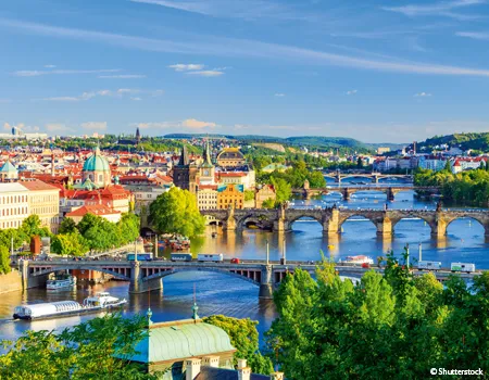 Vignette panorama sur Prague 