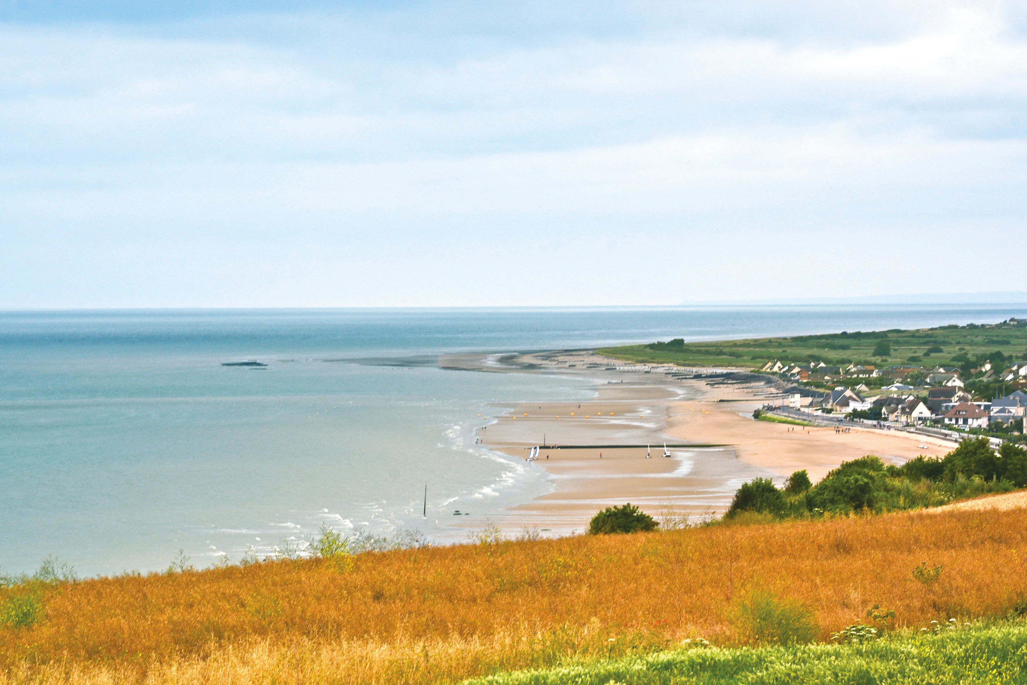 Vue sur la plage du débarquement 