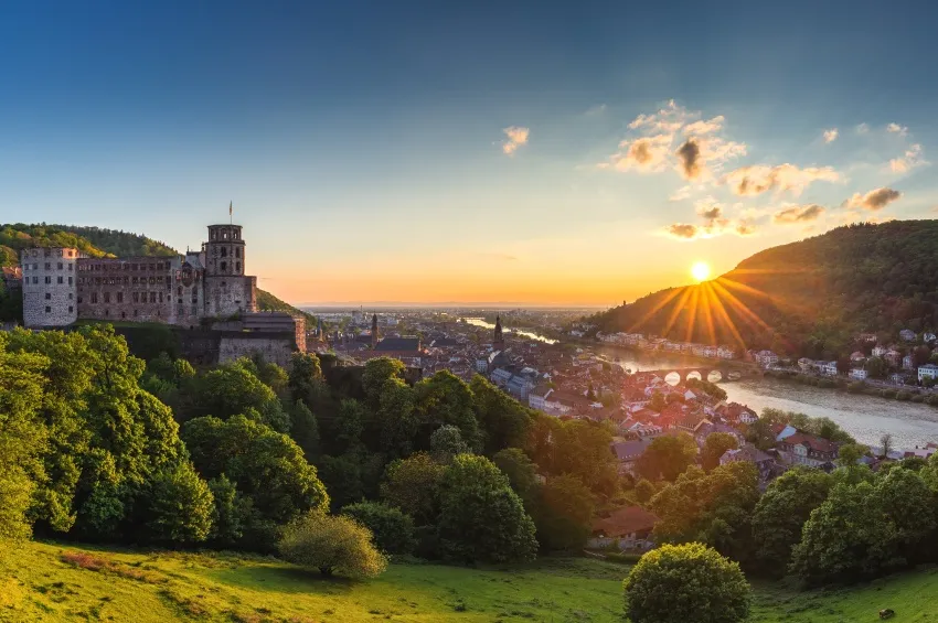 Coucher du soleil sur Heidelberg 