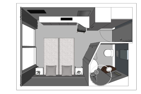 UPPER DECK 2 ADJUSTABLE TWIN BEDS CAT A