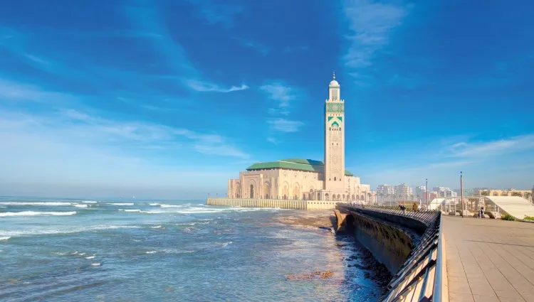 Vue sur la mosquée Hassan II 