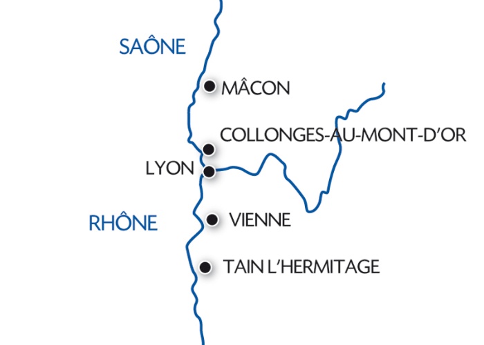 France - Rhône - Lyon - Vienne - Croisière Gastronomie et Vignoble entre Rhône et Saône avec un Dîner à l'Abbaye de Collonges - Paul Bocuse