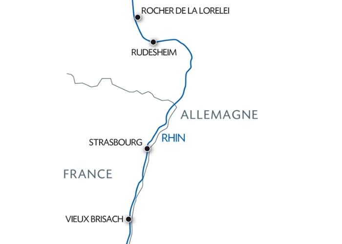 France - Alsace Lorraine Grand Est - Strasbourg - Allemagne - Croisière Réveillon Rhénan sur les Rives du Rhin Supérieur