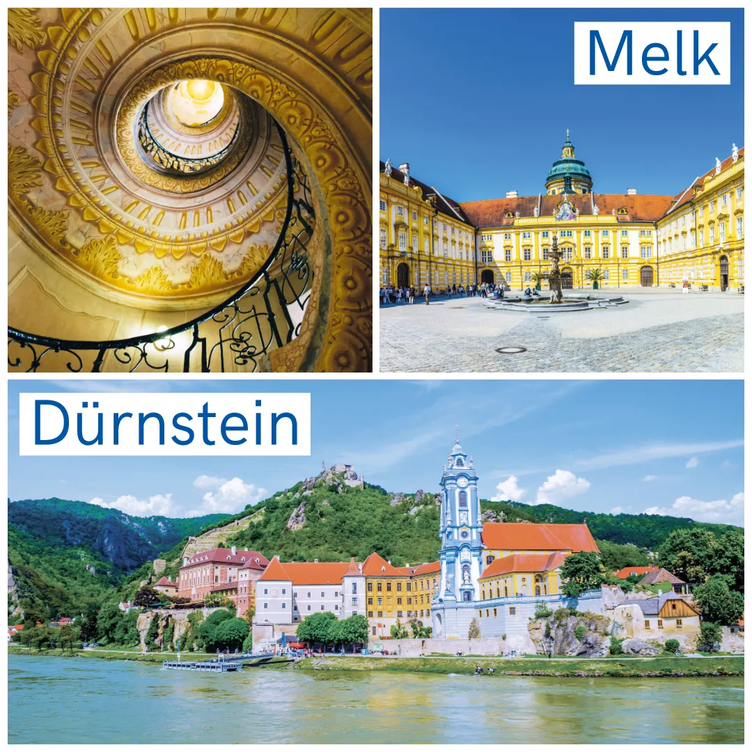 Melk et Durnstein sur le Danube 