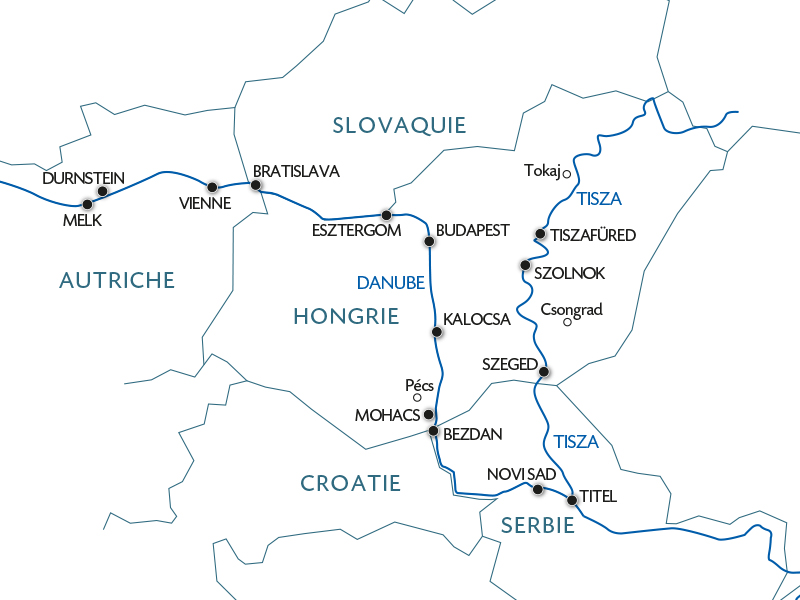 Carte fluviale du Danube