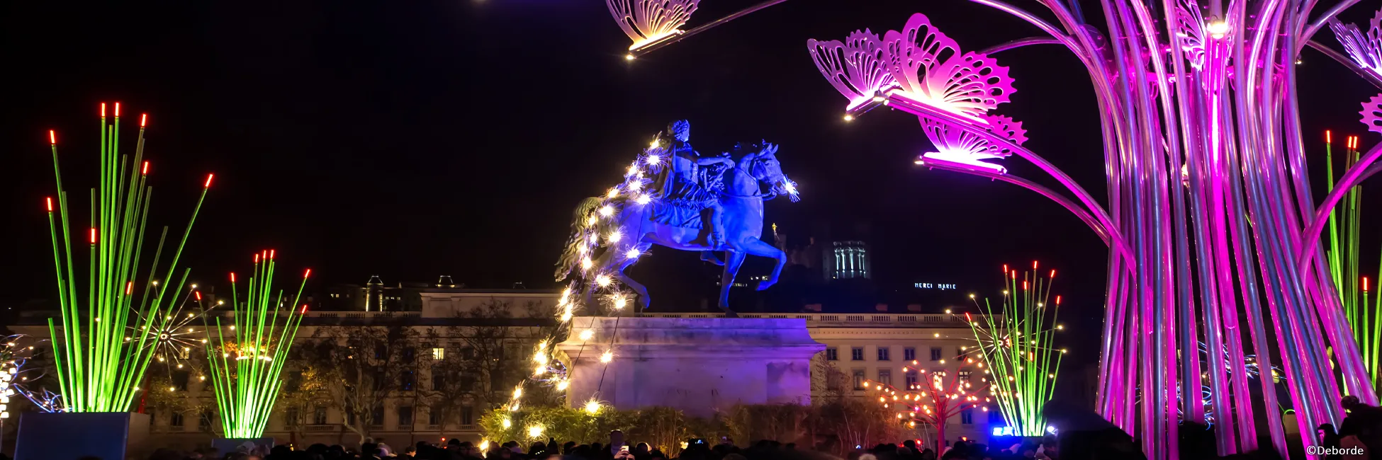 Slider la fête des lumières à Lyon