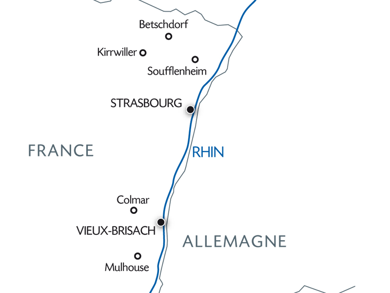 Carte Fluviale Rhin - MNA 