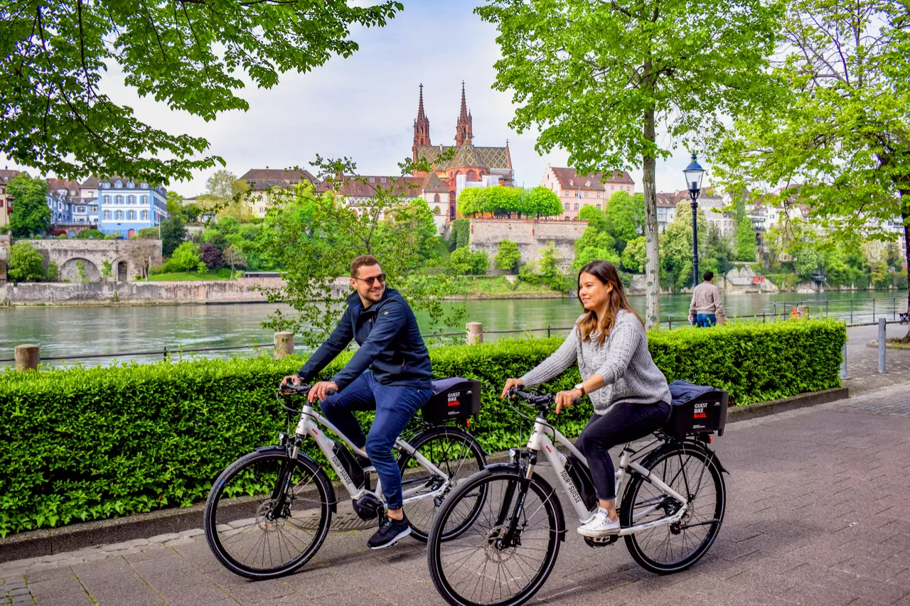 Balade en vélo au bord du Rhin 