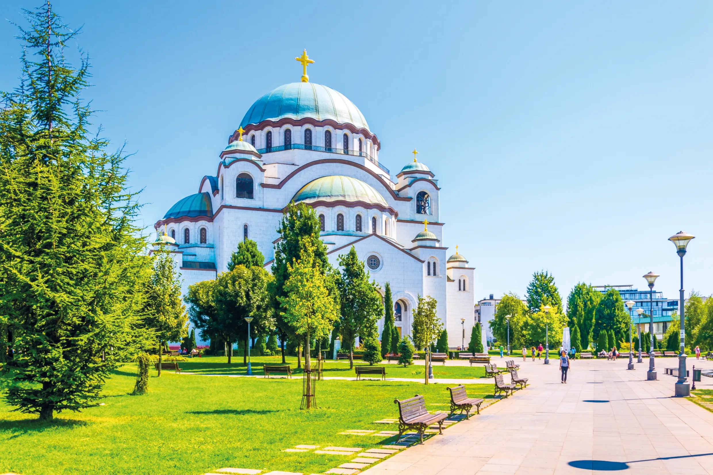 Jardin de la Cathédrale Saint-Sava de Belgrade 