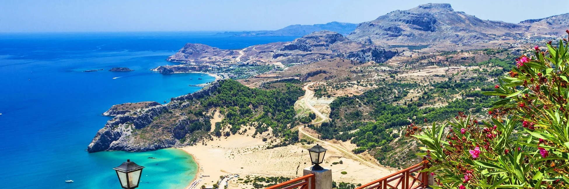 La plage Tsambika de Rhodes 