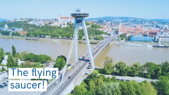 The flying saucer on the Danube