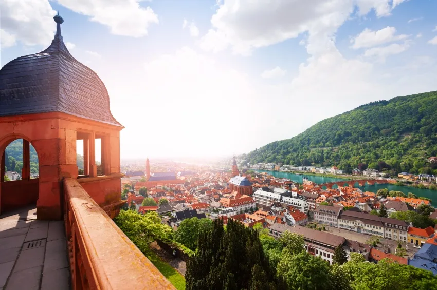 Vue du château sur Heidelberg 