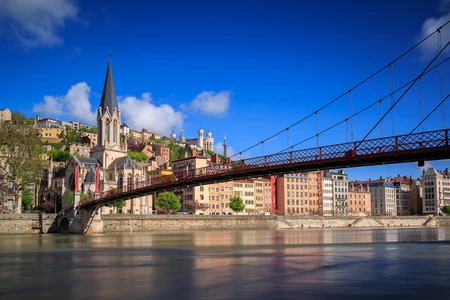 Le pont au-dessus du Rhône à Lyon 