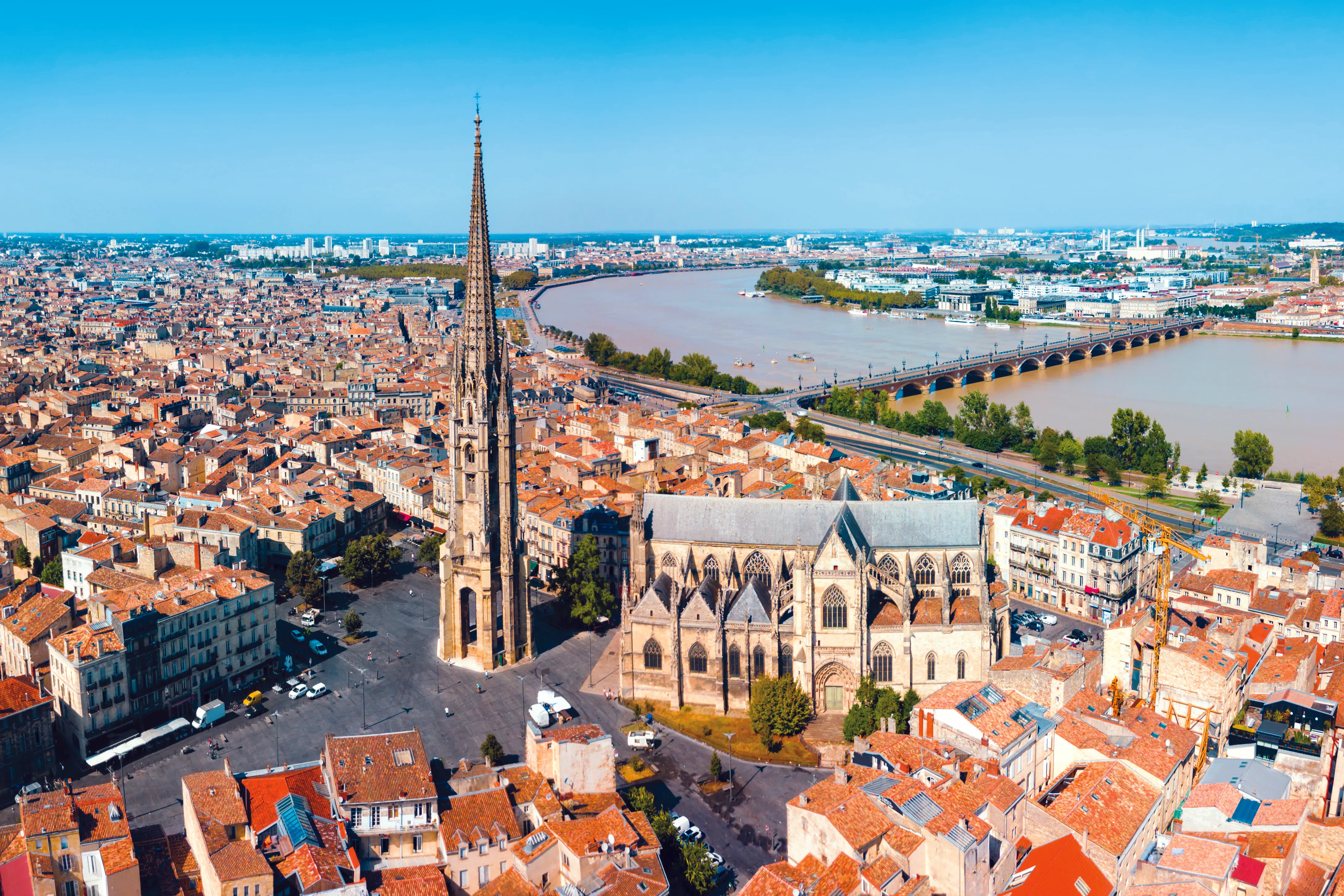 Vue du ciel de Bordeaux 