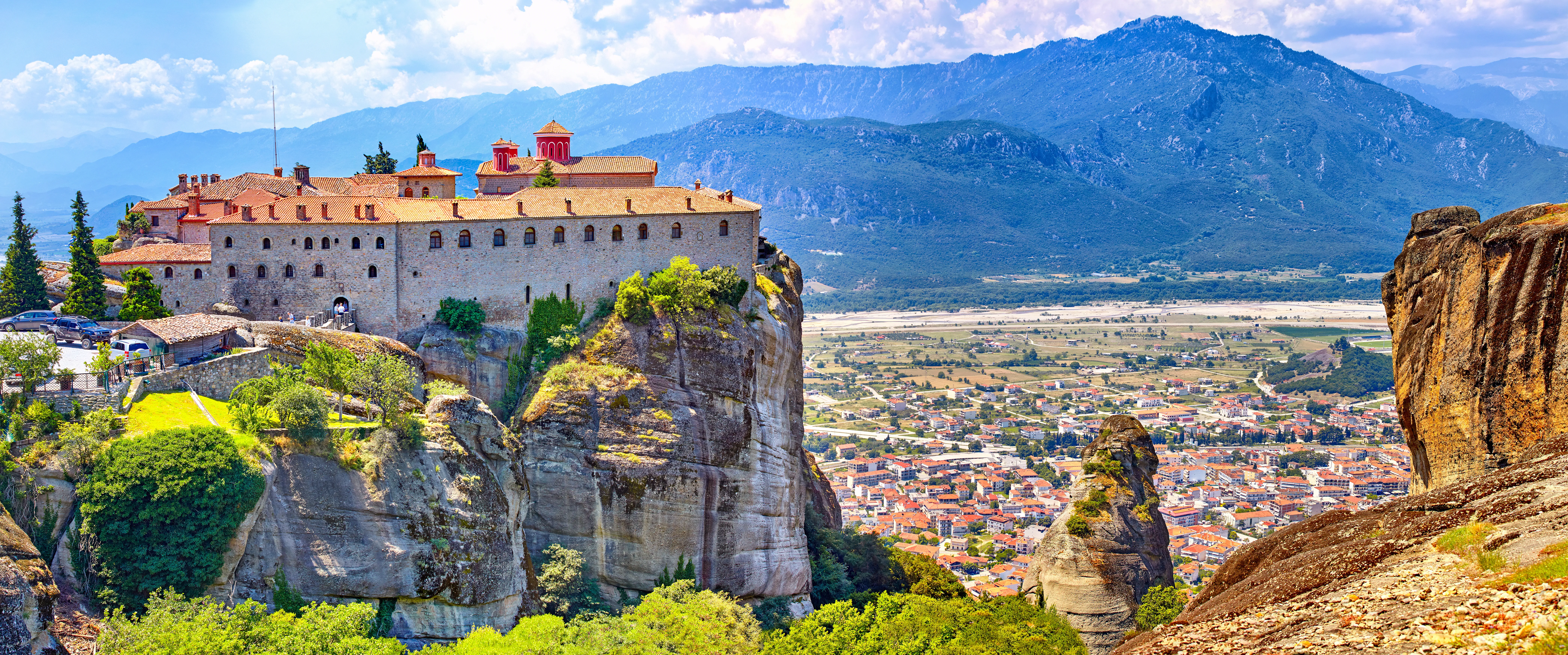 Magnifique vue sur Kalambaka en Grèce 