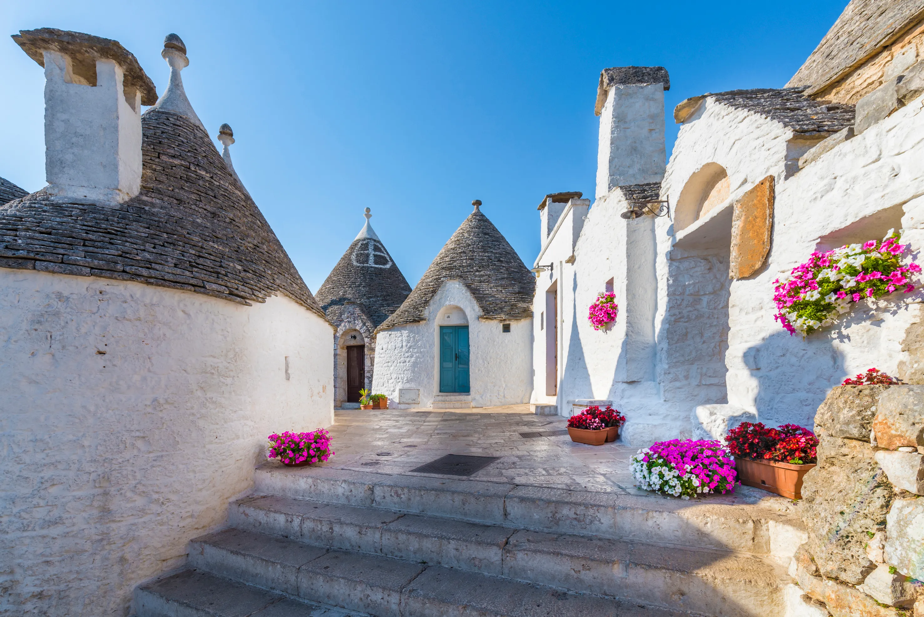 Les maisons Trulli de la ville d'Alberobello 