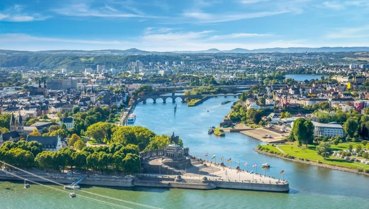 Vue d'ensemble sur Coblence 