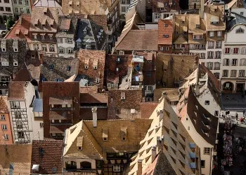 Vue sur les habitations strasbourgeoises 