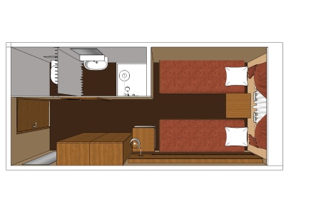 Suite (1 cama grande) – Puente Lanchas - MS Georgy Chicherin