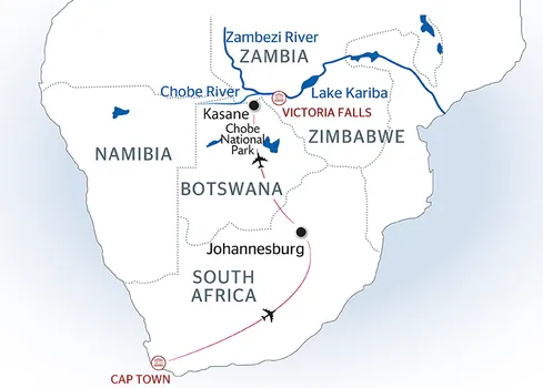 map of africa zambezi river