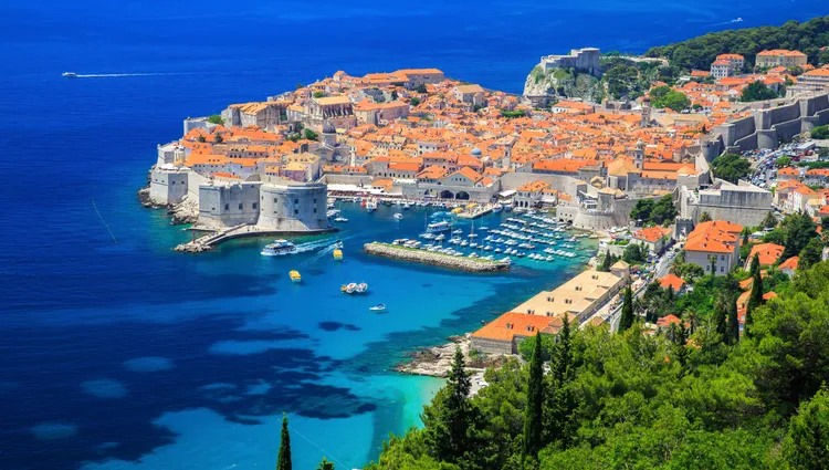 Vue aérienne de Dubrovnik 